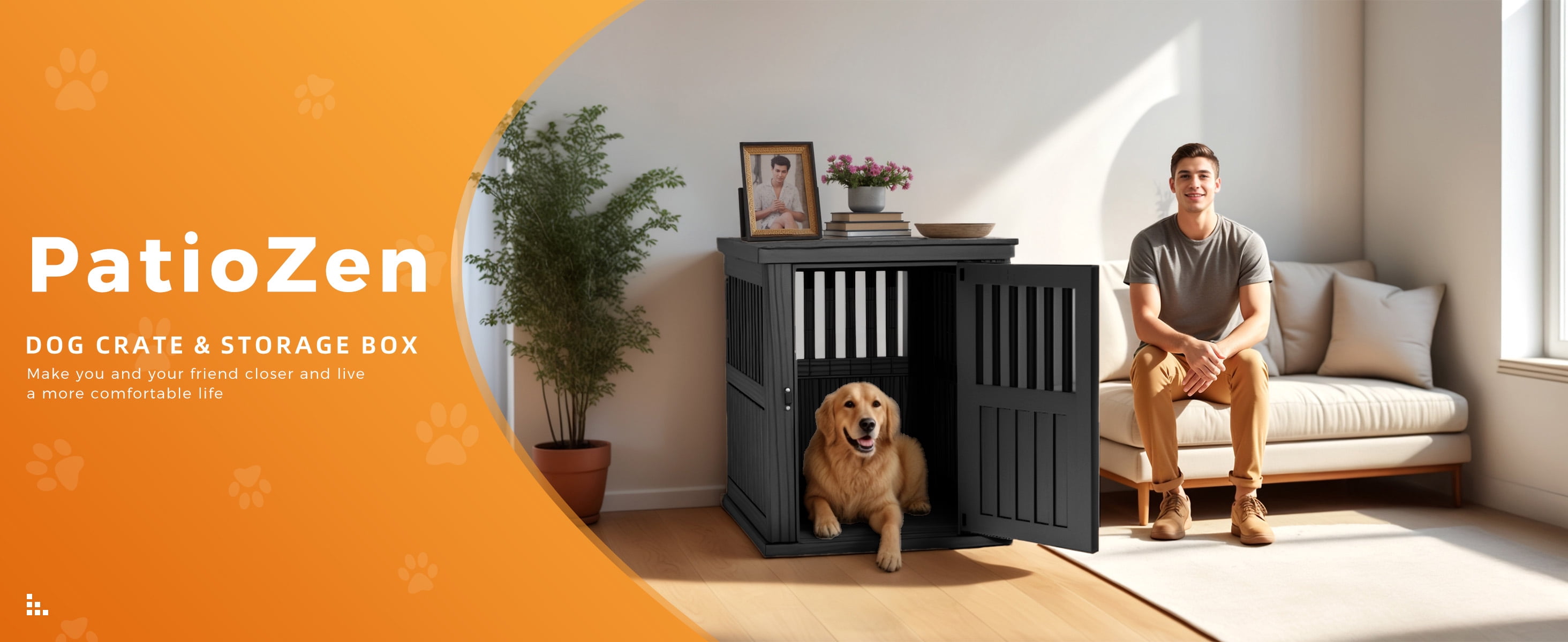 Picture of Decksplore 2-in-1 Dog Crate & Storage Crate – Rust - Free, Quiet ...