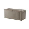 thumbnail image 1 of Decksplore 230 Gallon Resin Deck Box,Waterproof Outdoor Storage Box, Lockable for Patio Furniture, Garden Tools, Pool Accessories, for All Weather Use Coffee, 1 of 13