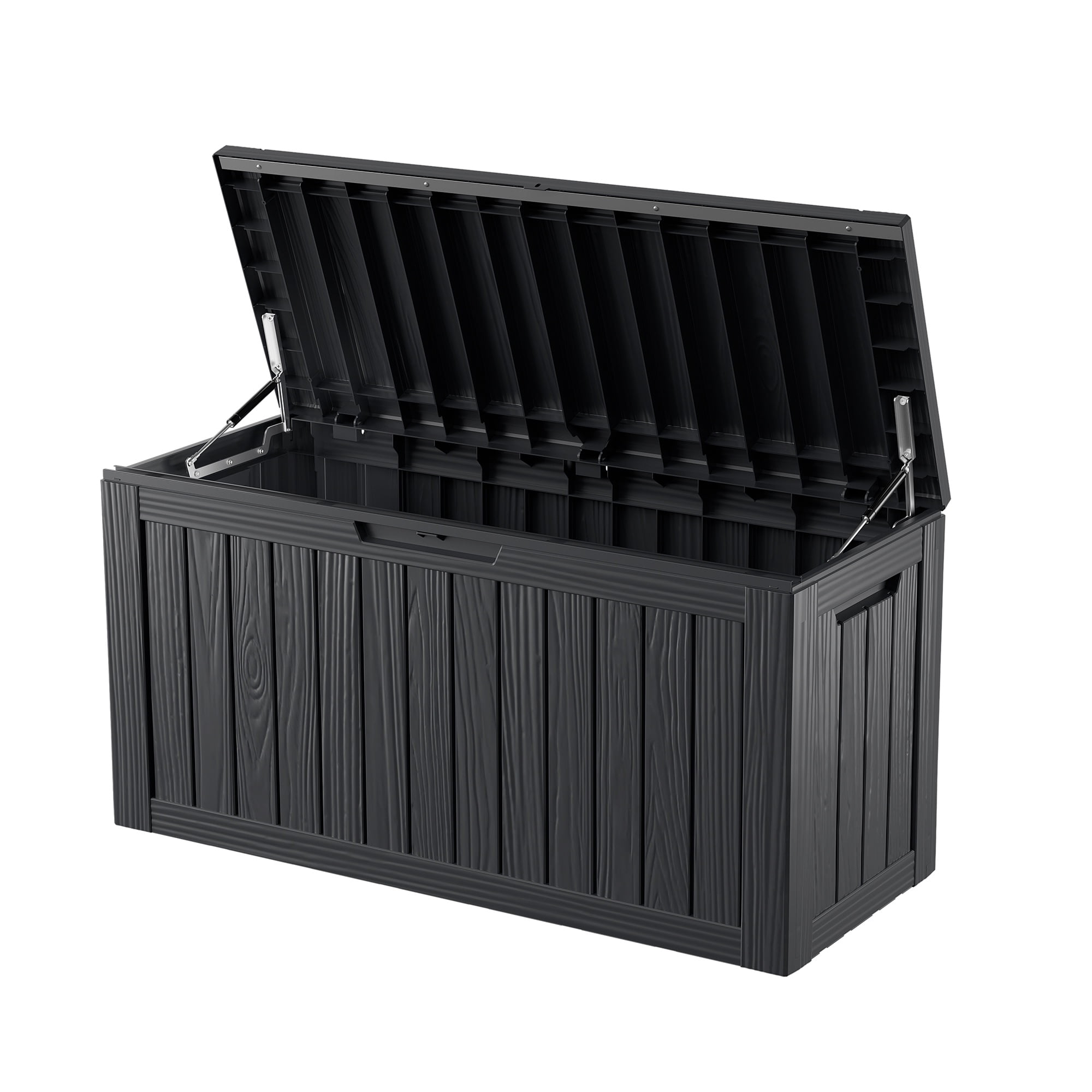Decksplore 80 Gallon Lockable Resin Deck Box, Waterproof \u0026 Outdoor Storage Box for Outdoor Cushion Storage and Outdoor Delivery Storage Black