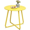 thumbnail image 1 of Decksplore Outdoor Small Side Table, 18-inch Round End Table for Indoor Use, Waterproof Round Tables for Garden, Balcony, Yard (Yellow), 1 of 6