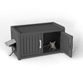 thumbnail image 1 of Decksplore Weatherproof Cat Litter Box Enclosure, Multi-Functional Double Door Cat Cabinet, Hidden Litter Box Furniture for Indoor/Outdoor Use, Black, 31.9”L x 16.4”W x 17.9”H, 1 of 7