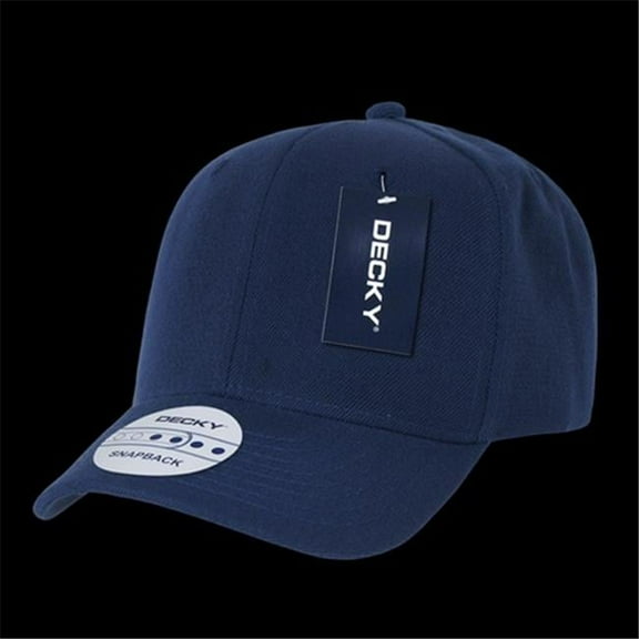Decky 1015 CURVE Bill Acrylic Snapbacks-Navy