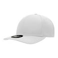 thumbnail image 1 of Decky 1015 6 Panel Mid Profile Structured Acrylic/Polyester Snapback Hat-White, 1 of 2