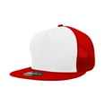 thumbnail image 1 of Decky 1040 5 Panel High Profile Structured Cotton Blend Trucker-White/Red, 1 of 6