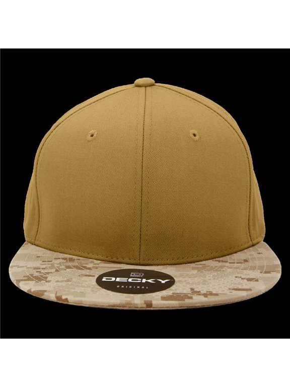 1047-DES-CY-CY 6 Panel High Profile Structured Camo Snapback - Desert & Coyote