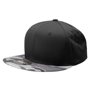 Decky 1047 6 Panel High Profile Structured Camo Snapback Hat-URB/Black/Black