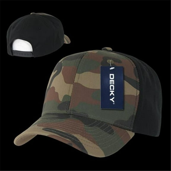 Camo Curve Bill BaseballCap, WDL/WDL/Blk