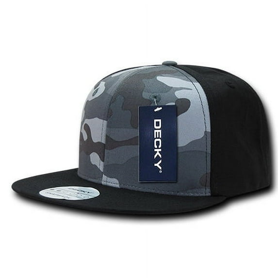 Camo Cotton Snapbacks, Blk/Urb/Blk
