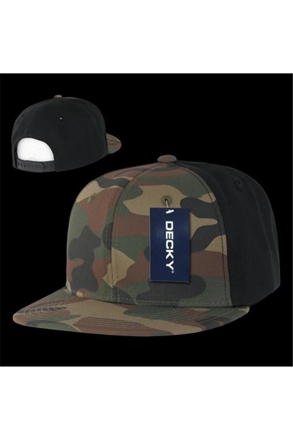 Camo Cotton Snapbacks, Wdl/Wdl/Blk