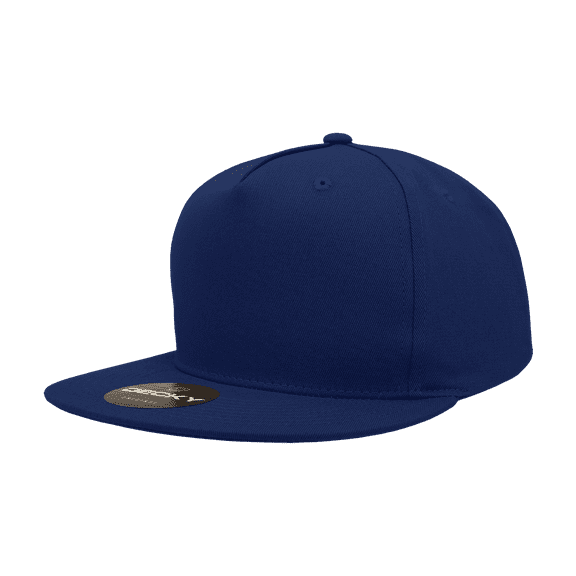 Decky 1064 5 Panel High Profile Structured Cotton Blend Snapback-Navy