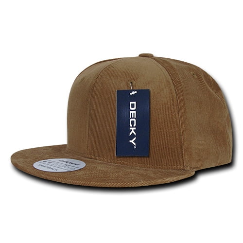 Decky 1076 6 Panel High Profile Structured Corduroy Snapback Hat-Coyote