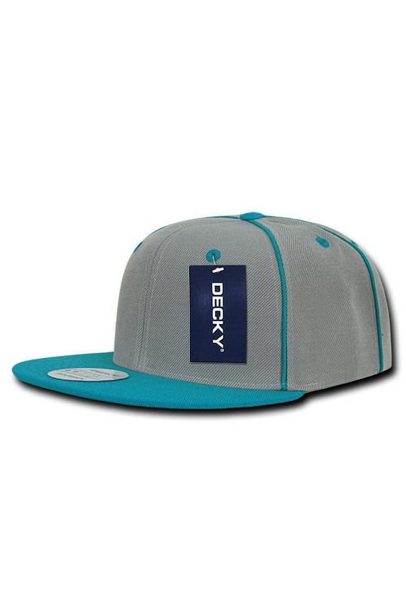 1078 Piped Crown Snapbacks, Teal