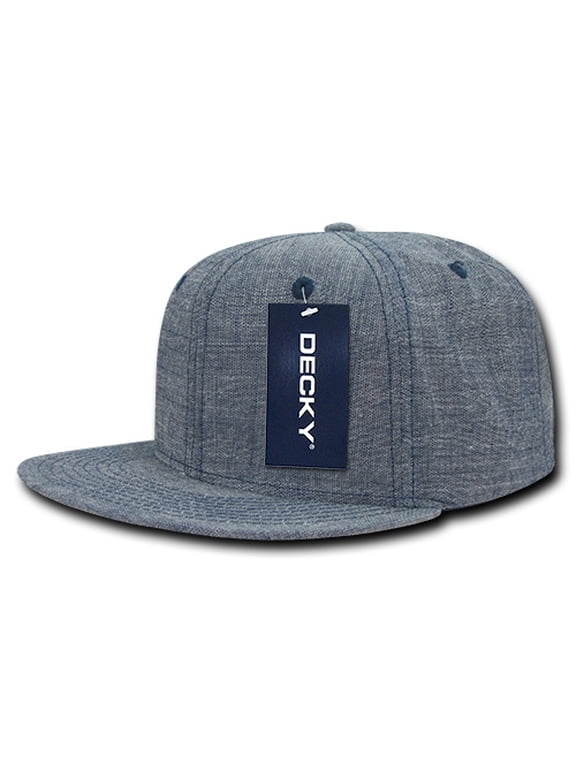 1094 6 Panel High Profile Structured Denim Snapback-Blue