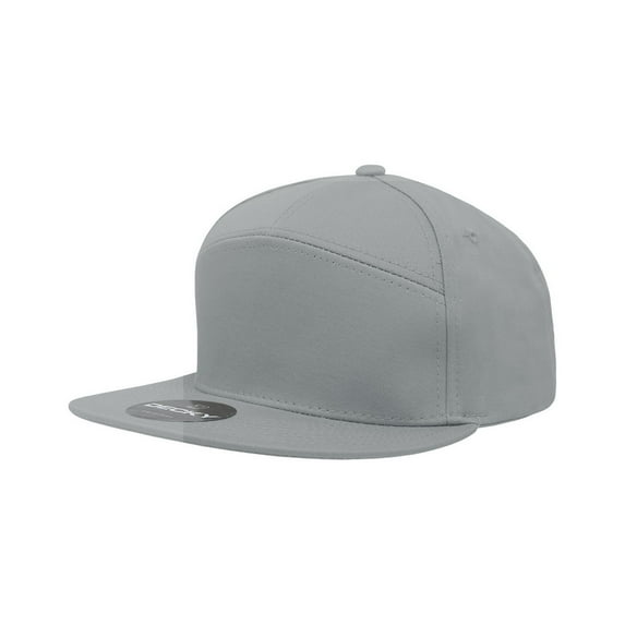 Decky 1098 7 Panel High Profile Structured Cotton Blend Cap-Grey