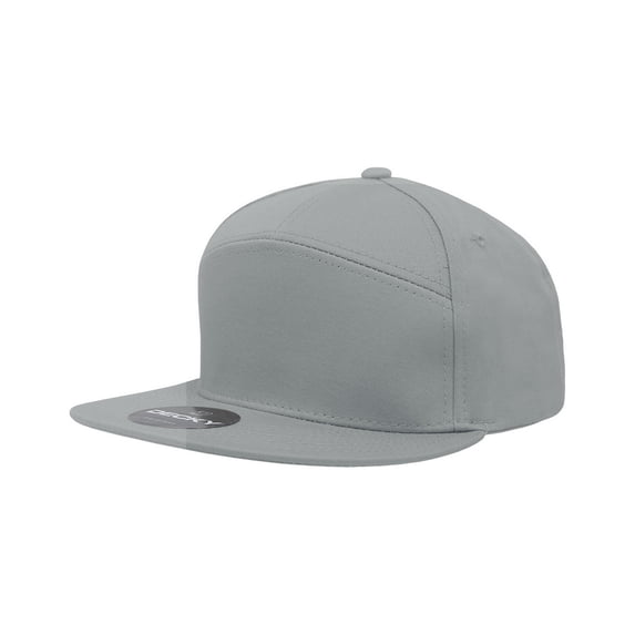 Decky 1098 7 Panel High Profile Structured Cotton Blend Cap-Grey