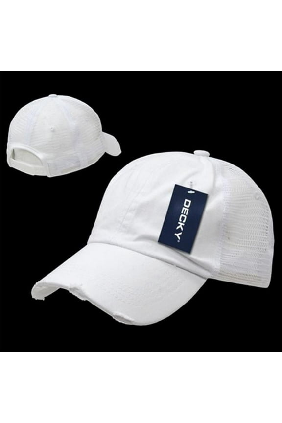 110-WHT Vintage Mesh Cap, White