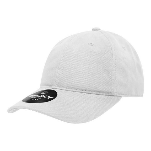 Decky 112 6 Panel Low Profile Relaxed Brushed Cotton Dad Hat-White