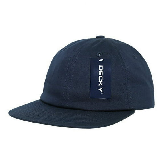 Decky 200 Relaxed Flat Bill Cotton Caps, Navy