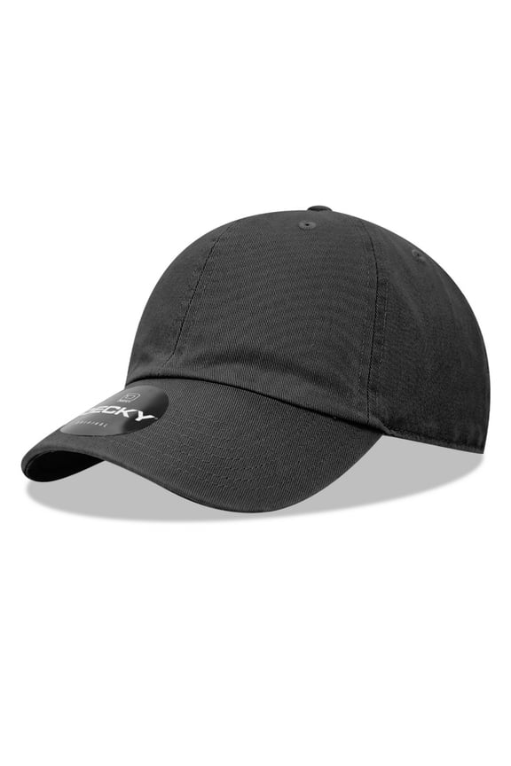 205 6 Panel Low Profile Relaxed Cotton Dad Hat-Black
