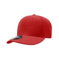 thumbnail image 1 of Decky 206 6 Panel Low Profile Structured Acrylic/Polyester Cap-Red, 1 of 3