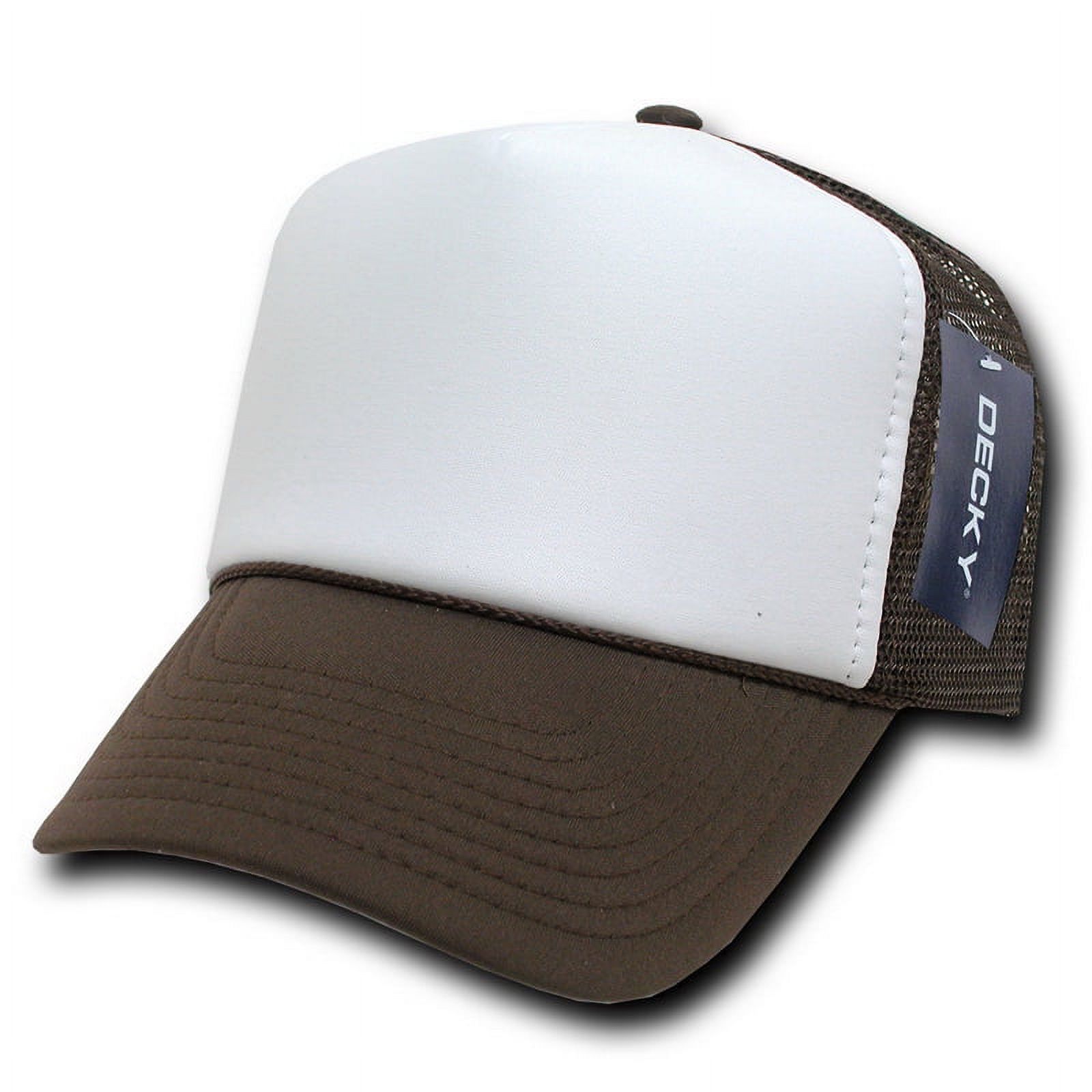 Decky Two-Tone Mesh Trucker Hat - Plain Baseball Cap With Snapback Closure