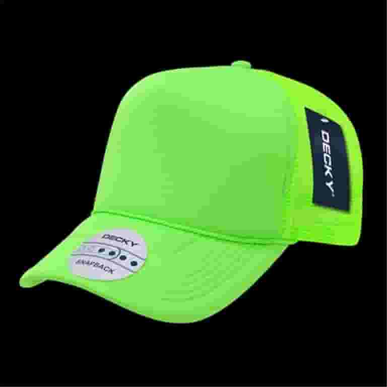 Neon Green Neon Trucker Cap Neon Green Black Checkered Foam