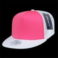 thumbnail image 1 of Flat Bill Neon Trucker Caps, Wht/Pnk, 1 of 2