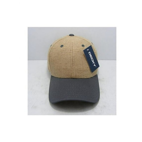 Decky 232-DGRY Structured Light Jute Cap, Dark Grey