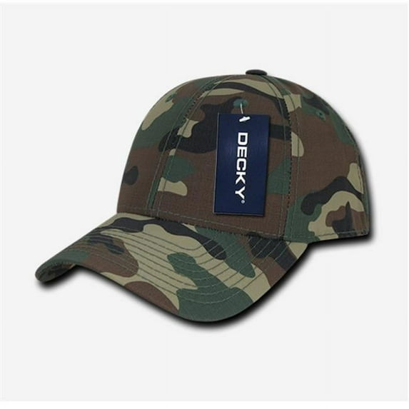 Decky 240-WDL Low Crown Structured Ripstop Cap - Woodland