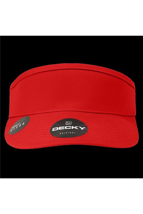 3015-RED 3 Panel High Profile Curved Visor - Red