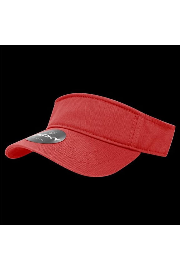 962-RED 3 Panel Polo Curved Visor - Red