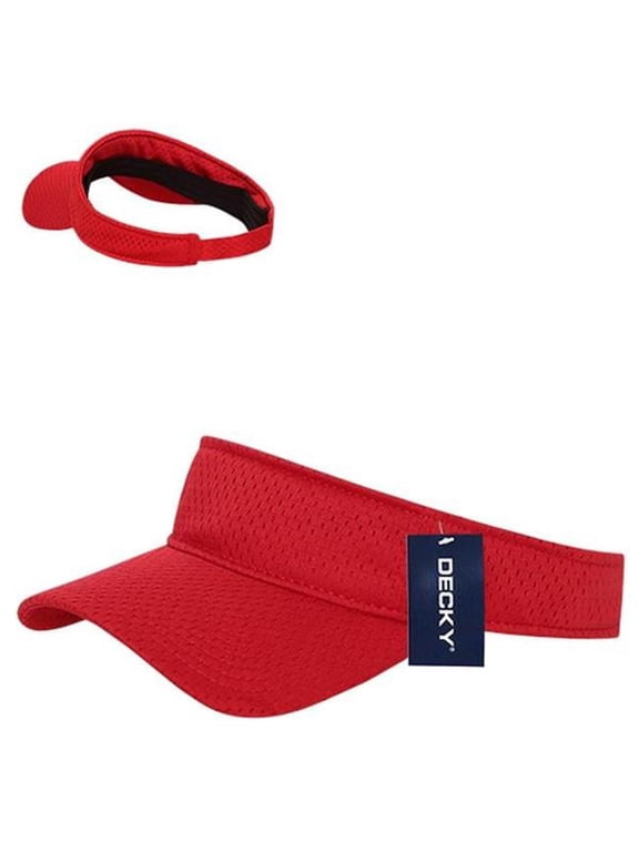 3014-RED 3 Panel Mesh Jersey Curved Visor - Red
