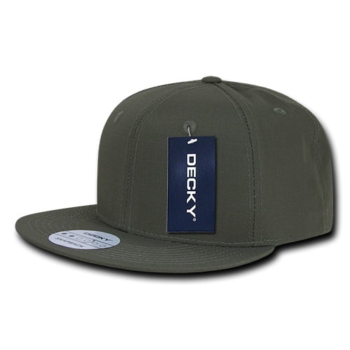 Decky 360 6 Panel High Profile Structured Ripstop Snapback Hat-Olive
