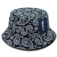 thumbnail image 1 of Paisley Bucket Hat, Black, L_XL, 1 of 1