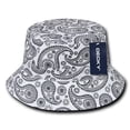 thumbnail image 1 of Decky 459-PL-WHT-06 Paisley Bucket Hat Small, Medium - White, 1 of 1