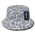 thumbnail image 1 of Decky 459-PL-WHT-07 Paisley Bucket Hat, White - Extra Large, 1 of 1