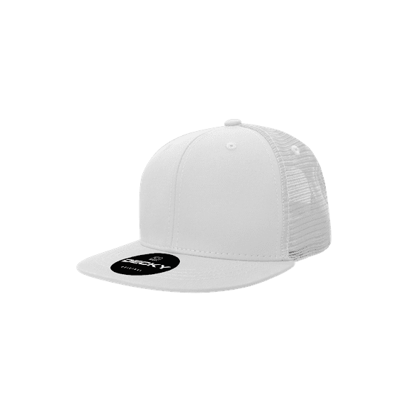 Decky 5010 Youth 6 Panel High Profile Structured Cotton Trucker Hat-White