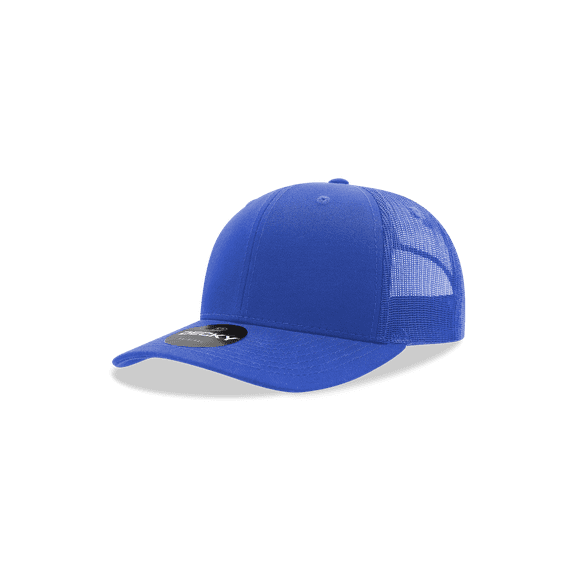 Decky 5019 Youth 6 Panel Mid Profile Structured Cotton Trucker Hat-Royal