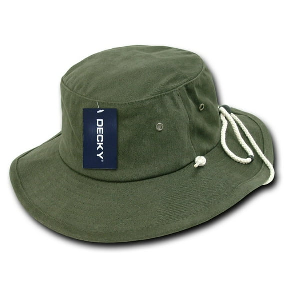 Decky 510-PL-OLV-07 Aussie Hat Plain, Olive - Large & Extra Large