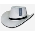 thumbnail image 1 of Decky 539-PL-WHT-06 Paper Mesh Cowboy hat Plain Small Medium - White, 1 of 1