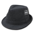 thumbnail image 1 of Decky 555 Melton Fedora Hat, Heather Charcoal, L_XL, 1 of 1