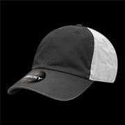Decky 205- 6 Panel Low Profile Relaxed Cotton Dad Hat - Black & White