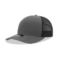 thumbnail image 1 of Decky 6021 6 Panel Mid Profile Structured Cotton Blend Trucker-Charcoal/Black, 1 of 1
