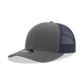 thumbnail image 1 of Decky 6021 6 Panel Mid Profile Structured Cotton Blend Trucker-Charcoal/Navy, 1 of 1