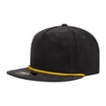 thumbnail image 1 of Decky 6043 5 Panel High Profile Relaxed Corduroy Rope Hat-Black/Gold, 1 of 4