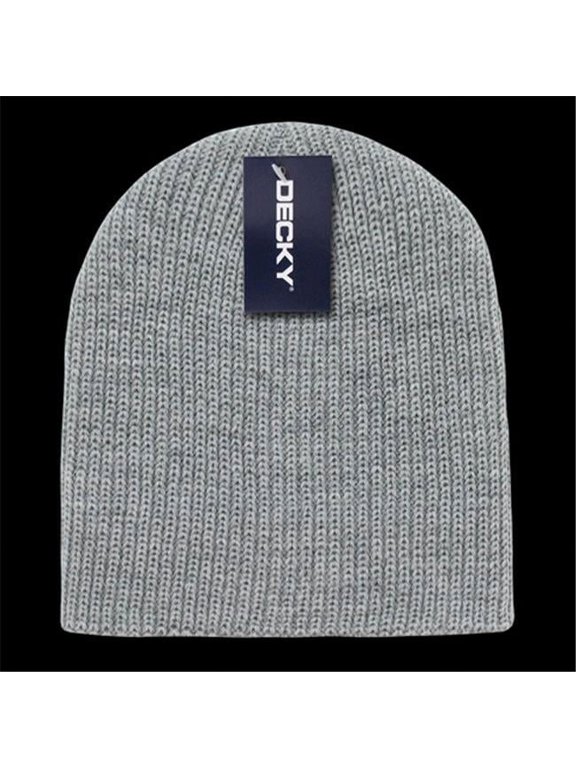 608-HGY GI Cuffless Watch Caps, Heather Grey
