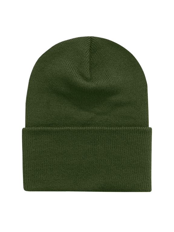 613 Acrylic/Polyester Long Beanies Hat-Olive