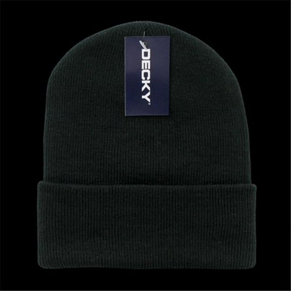 Decky 613-BLK Acrylic Knit Caps- Black