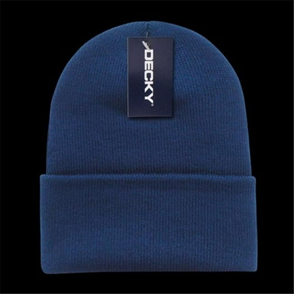 Decky 613-NVY Acrylic Knit Caps, Navy
