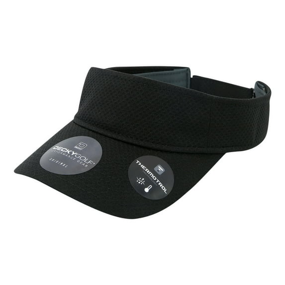 Decky 6204 Dimple Patterned Sun Visors Hat-Black